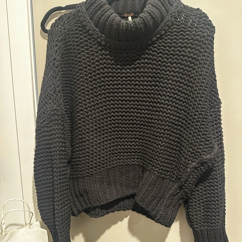 Free People My Only Sunshine Black Sweater - Picture 3 of 4